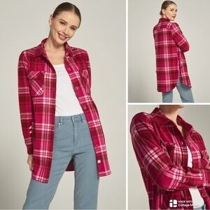 7Diamonds Pink Plaid Generation Shirt jacket